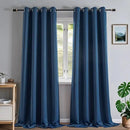 Blackout Curtains 108 Inches Long for Bedroom, Thermal Insulated Blackout Curtains 2 Panels Set, Solid Grommet Privacy Room Darkening Drapes for Living Room Windows(W52 x L108, Navy Blue) by CozyNest Decor