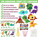 CiyvoLyeen Dinosaur Sewing Kit Dinosaur Felt Animal DIY Crafts for Girls and Boys Educational Sewing for Kids Art Craft Kits for Beginners by TinyTreasures Baby Boutique
