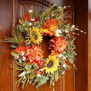 Fall Wreaths for Front Door 24 Inch Fall Wreath with Pumpkins, Sunflowers & Berries – Outdoor Autumn Wreath for Porch, Thanksgiving, Halloween & Harvest Decor by CozyNest Decor