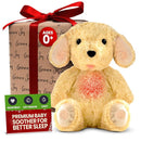 Gemma Joy Bedtime Baby Soothers for Sleep, Cry Activated Heartbeat Stuffed Animal for Baby, Newborn, Calming Light, Lullaby Music, White Noise, Shush and Mother’s Heartbeat - (Puppy, Rechargeable) by TinyTreasures Baby Boutique