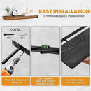 24"x6.8"x1.6" Slanted Floating Wall Shelves 2-Pack - Rustic Black Finish, Heavy-Duty Solid Wood Design with Hidden Brackets - Perfect for Living Room, Kitchen, Bathroom, or Office by CozyNest Decor