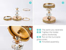 Candle Holder, Pillar Candle Holders, Crystal Candlesticks Holder for Wedding, Parties, Events, Chirstmas,Home Decor, Table Centerpieces CH028D (M) by CozyNest Decor