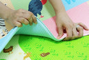 Baby Care Play Mat (Medium, Playful - Busy Farm) 73’’ x 49’’ Original One-Piece Reversible Rollable Waterproof Play Mat for Infants, Babies, Toddler, and Kids by TinyTreasures Baby Boutique