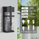 Hammered Glass Wall Lamp, Outdoor Light Fixtures, Exterior Wall Lantern for Porch with Waterproof, 2 Pack Wall Sconce Lighting, Wall Mount Light, Porch Light for Garage, Doorway, Patio(Bulb Included) by CozyNest Decor