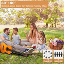 HX&OD Outdoor Picnic Blanket, Extra Large, 80''x60'' Waterproof Foldable Blankets Gingham Picnic Mat for Beach, Camping Grass Lawn Park Accessories Cute Couple Ideas Wedding (Yellow, 80”x60”) by TinyTreasures Baby Boutique