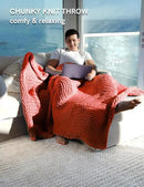 YnM Chunky Throw Blanket, Medium-Weight, Hand Knitted, Skin Friendly, Ventilated and Breathable, Machine Washable, Home Décor Piece for Couch, Sofa and Bed (Exotic Orange, 50x70 Inch) by CozyNest Decor