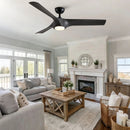 Reversible Quiet Motor Ceiling Fan Light With ABS Blades - Black / Gray by Unique Piece Furniture