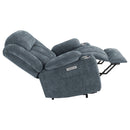 Beca - Upholstered Power Lift Recliner With Cupholders And USB Charging by HouseOfZazla