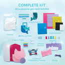 Klever Kits 7 Sewing Projects- My First Kids Sewing Kit- Easy DIY Arts and Crafts for Girls, Craft Kits, Birthday Gifts for Kids Aged 6+, Unicorn and Mermaid Pillow by TinyTreasures Baby Boutique