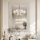 Kelly Miller Large Jeweled Mirror for Wall Decor, 28"x40" Luxury Sparkling Diamond Mirror Beveled Modern Wall Decoration for Bathroom, Living Room, Bedroom, Hallway, Entryway by CozyNest Decor