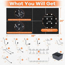 88 PCS Pegboard Panels Metal Black with Accessories Kit, Heavy Duty Steel Peg Boards Wall Tool Organizer with Screw, Bins, Hooks, Peg Locks for Garage, Tool Storage, Office, Craft Room, Kitchen by GreenHaven Gardens