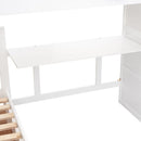 L Shaped Bunk Bed With 3 Drawers, Portable Desk And Wardrobe by HouseOfZazla
