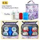 Breastmilk Bag with Ice Pack Fits 4 Bottles Up To 9 Ounce Insulated Breast Milk Cooler on the Go with Strap Baby Bottle Cooler Bag for Nursing Mom Daycare or Travel by TinyTreasures Baby Boutique