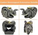 Teaeeno Elephant Decor Statue Gutter Downspout Extension Decorative,Animal Statue Outdoor Decor,3"×4" Rain Gutter Downspout Splash Block,Garden Splash Block Outdoor Sculpture,Rain Downspout Diverter by GreenHaven Gardens