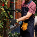 HLDD HANDLANDY Mens Leather Gardening Gloves, Utility Work Gloves for Gardening, Yardwork, Construction, Mechanics by GreenHaven Gardens