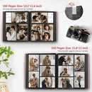 Popotop Photo Album 4x6 500 Pockets with Leather Hardcover Cover, Large Photo Album Binder Book with 50Pcs Pages for Family Travel Wedding Baby Gifts by TinyTreasures Baby Boutique