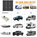 SOLPERK Solar Panel Kit 50W 12V, Solar Battery Trickle Charger Maintainer with Upgrade Waterproof Controller for Boat Car RV Motorcycle Marine Automotive (Without Mounting Bracket) by CozyNest Decor