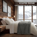 EVERGRACE Ultra Soft Luxury Fluffy Ridgeline Faux Rabbit Fur Throw Blanket, Thick Warm Bubble Throw for Bed, Cozy Plush Reversible Blankets for Couch, Chair, Sofa, Grey, 60x80 Inches, 870 GSM by CozyNest Decor