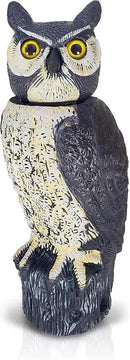 Dalen SOL-R Action Solar Fake Owl Decoy to Scare Birds Away from Gardens, Rooftops, and Patios - Safe and Humane, 18" 360º Rotating Head by GreenHaven Gardens
