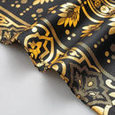 Grommets Blackout Long Window Curtains Black Gold-52W*95L 2PCS Drapes for Bedroom by CozyNest Decor