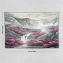 Japanese Tapestry, Red Plum Blossom Mountain Tapestry, Asian Japanese Wall Tapestry, Nature Landscape Tapestries for Bedroom Living Room Decor 60"x40" by CozyNest Decor