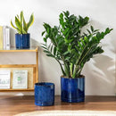 vancasso Ceramic Planters, Plant Pots for Indoor Plants, 6.25+8.25+10.25 Inch Ceramic Pots for Plants, Flower Pots with Drainage Holes (Blue, 6.25+8.25+10.25 Inch) by CozyNest Decor