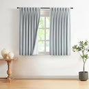 Vision Home Pinch Pleated Full Blackout Curtains Linen Blended Room Darkening Window Curtains 63 inch for Living Room Bedroom Thermal Insulated Pinch Pleat Drapes with Hooks 40" Wx63 Lx2,Bluish Gray by CozyNest Decor