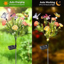 Solar Flowers Lights Outdoor Waterproof, 6 Pack 2 in 1 Solar Butterfly Bouquet for Garden Decor, LED Warm Lighting Garden Lights Outdoor for Pathway Yard Patio Decoration by GreenHaven Gardens