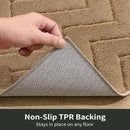 Stiio Dirt Trapper Door Mat 24x35.5 Inches, Front Doormat Indoor Outdoor Entrance Low Pile, All-Season, All-Weather Absorbent Entry Rug, Washable Non Slip Rug for Entryway, Brown by CozyNest Decor