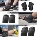 Youth/Kids Knee Pads Elbow Pads Wrist Guards Protective Gear Set for 3-15 Years Child Roller Skates, Skateboard, Cycling, Inline Skating, BMX Bike, Balance Bike, Scooter Riding and Other Outdoor Sports by TinyTreasures Baby Boutique