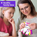 KRAFUN Unicorn Sewing Keyring Kit for Kids Age 7 8 9 10 11 12 Learn Art & Craft, Includes 6 Stuffed Animal Bear, Dog, Rabbit, Raccoon, Owl Dolls, Instruction & Felt Materials by TinyTreasures Baby Boutique