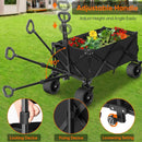 Collapsible Wagon with Table, Large Capacity Foldable Wagons Carts, Beach Wagon with Big Wheels, Heavy Duty Beach Car Utility Wagon for Outdoor Park, Shopping, Sports, Camping, Garden by GreenHaven Gardens