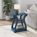 End Tables Living Room, End Table end Table with Charging Station and USB,Navy Blue Side Table, Nightstand for Bedroom,3 Tier End Table with Storage Shelf for Living Room by CozyNest Decor