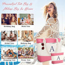 YOOLIFE Beach Bags for Women - Initial Tote Waterproof Bag with Makeup Bag, Mothers Day Gifts for Women Mom Friend Birthday by GreenHaven Gardens