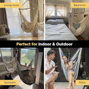 ADVOKAIR Hammock Chair Hanging Chair Rope Swing XXL - Max 500lbs, 70in Large Hammock Swing Chair -Portable Steel Spreader Bar with Anti-Slip Rings-Roomy & Strong by GreenHaven Gardens