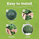 DRAY Premium 13" Faux Boxwood Balls – Set of 2 Artificial Topiary Spheres for Outdoor & Indoor Use – Realistic, UV-Resistant, Weatherproof Decorative Greenery – Check Measurements by CozyNest Decor