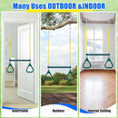 Hungdao 2 Set Gym Ring Trapeze Swing Bar and Climbing Rope with Platforms Disc Heavy Duty Coated Chains Seat Accessories for Outdoor Indoor Playground Backyard(Green) by TinyTreasures Baby Boutique
