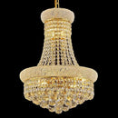 10 - Light Unique Empire Crystal Chandelier for Foyer Entryway Living Room Dining Room Bedroom Hallway Gold Finish by CozyNest Decor