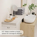 Floating Shelves 48 Inch Long, 48"W x 9"D Wall Shelf Invisible Bracket, 9 Inch Deep Floating Shelf for Wall, Rustic Wooden Shelves for Living Room, Kitchem, Bedroom, Brich Color, Set of 1 by CozyNest Decor
