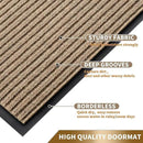 Yimobra Front Door Mat Outdoor Indoor Entrance, 100% Waterproof All-Season All Weather Doormat, Welcome Matt Outside Entry, Non Slip, Low Profile, Heavy Duty Patio Porch Floor Mats,47 x 32,Khaki by CozyNest Decor