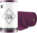 Fantasticlean Microfiber Cleaning Cloth Roll -75 Pack, Tear Away Microfiber Towels, 12" x 12", Reusable, Washable, Scratch Free, Ultra Absorbent Dish Rags for Car, Home, Garage or Shop (Dark Purple) by CozyNest Decor