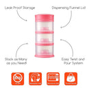 Innobaby Packin' Smart Stackable and Portable Storage System for Formula, Liquid, Baby Snacks and More. 3 Stackable Cups in Strawberry. BPA Free., 12 Ounce by TinyTreasures Baby Boutique