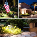 Barrina Solar Spot Lights Outdoor, 360° Horizontal Adjustable, 24 LEDs Solar Spotlights Outdoor Waterproof, 6500K 3 Modes, Solar Powered Garden Lights for Outside Landscape Yard, Auto On/Off, 4 Pack by GreenHaven Gardens