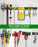 64 inches Garage Tool Organizer Wall Mount, Heavy Duty Garden Tool Organizer Rack, Hanging Storage Organization Racks Holder with 10 Hooks, for Lawn Tools, Shovel, Shed by GreenHaven Gardens