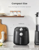 COMFEE' Compact 2.1 Quart Air Fryer with 12 Menu Options, Adjustable Timer & Temperature Control 180-400 degrees F, Dishwasher-Safe Nonstick Fry Basket with Stainless Steel Finish by CozyNest Decor