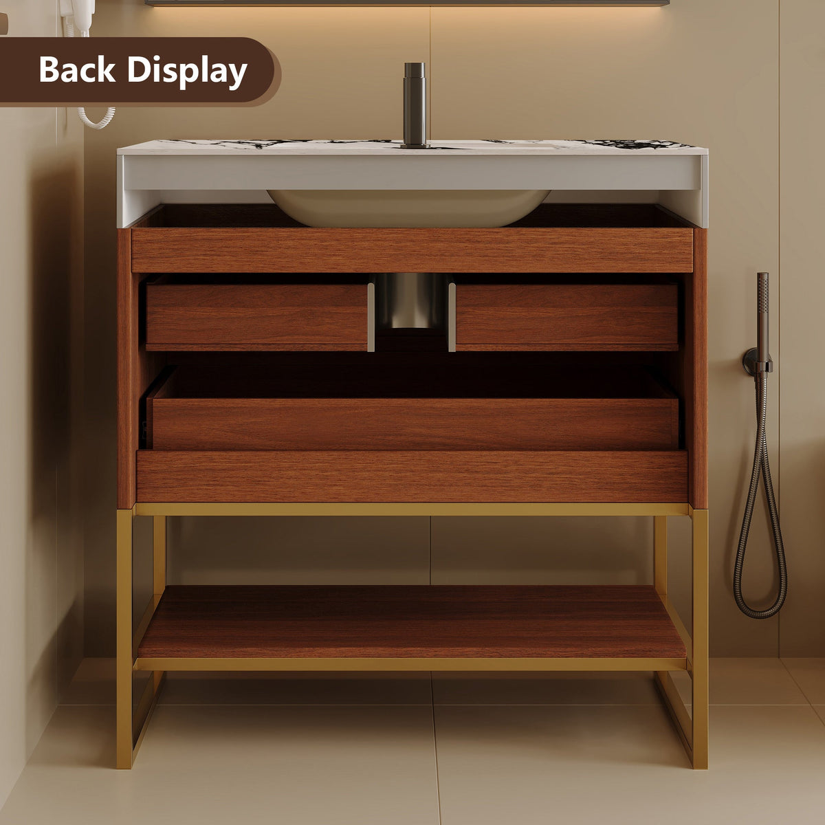 29.9" Modern Free-standing Bathroom Vanity, photo 9 of 10
