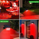 Solar Spot Lights Outdoor,20 LED Waterproof IP65 Solar Landscape Light Adjustable Panel Spotlights for Wall Tree Yard Garden Halloween Christmas Red Lights 4 Pack by GreenHaven Gardens