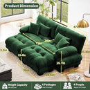 Modular Sectional Sofa, Cloud Couch U Shaped Sectional Couches for Living Room, Green Couch Oversized Loveseat with Movable Ottoman, Modern Deep Seat Sofa with Throw Pillows, Chenille by CozyNest Decor