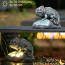 Solar Chameleon Garden Statues Outdoor Decor Resin Chameleon Figurine with Solar Light for Patio,Balcony,Yard,Lawn Ornament,Perfect Garden Gift by GreenHaven Gardens