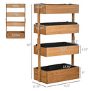 Outsunny Vertical Garden Planter - Wooden 4 Tier Planter Box